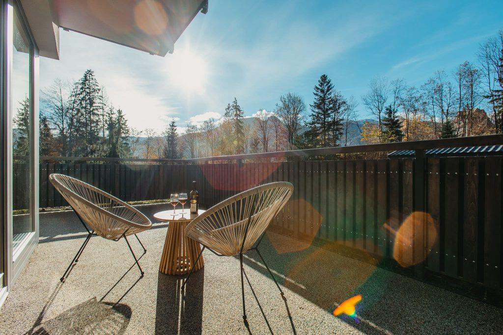 Apartamenty Sobiczkowa w Kościelisku, widok z tarasu