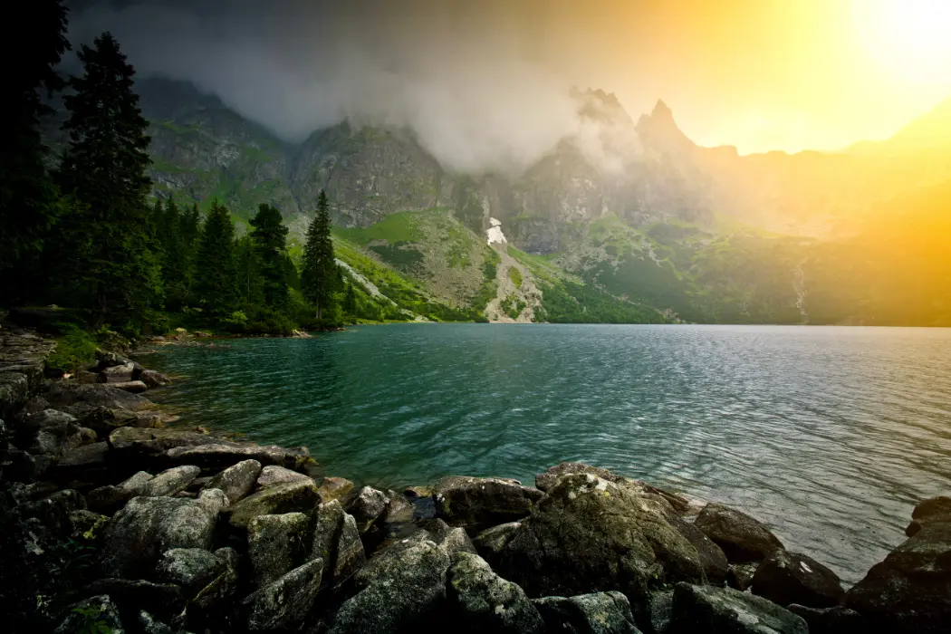 Morskie oko z dzieckiem