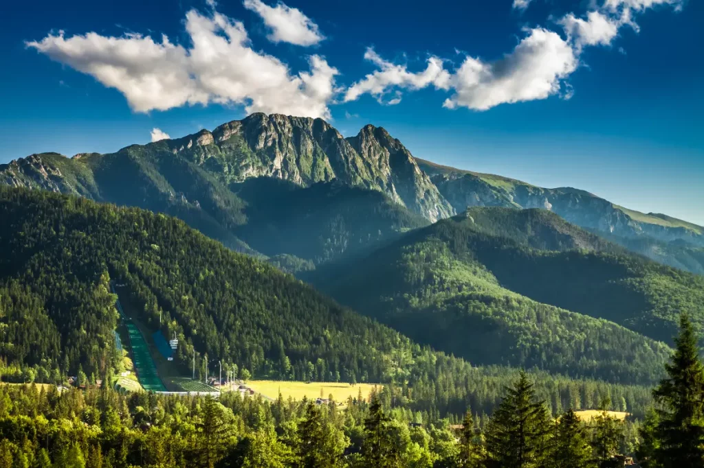 Widok na Giewont, Polskie Tatry