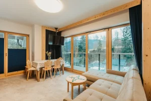 Apartament Sobiczkowa z widokiem na góry i ogród